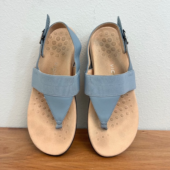 Vionic Danita Faux Leather Thong Slingback Sandals Orthopedic Arch Support 9 - Picture 1 of 6